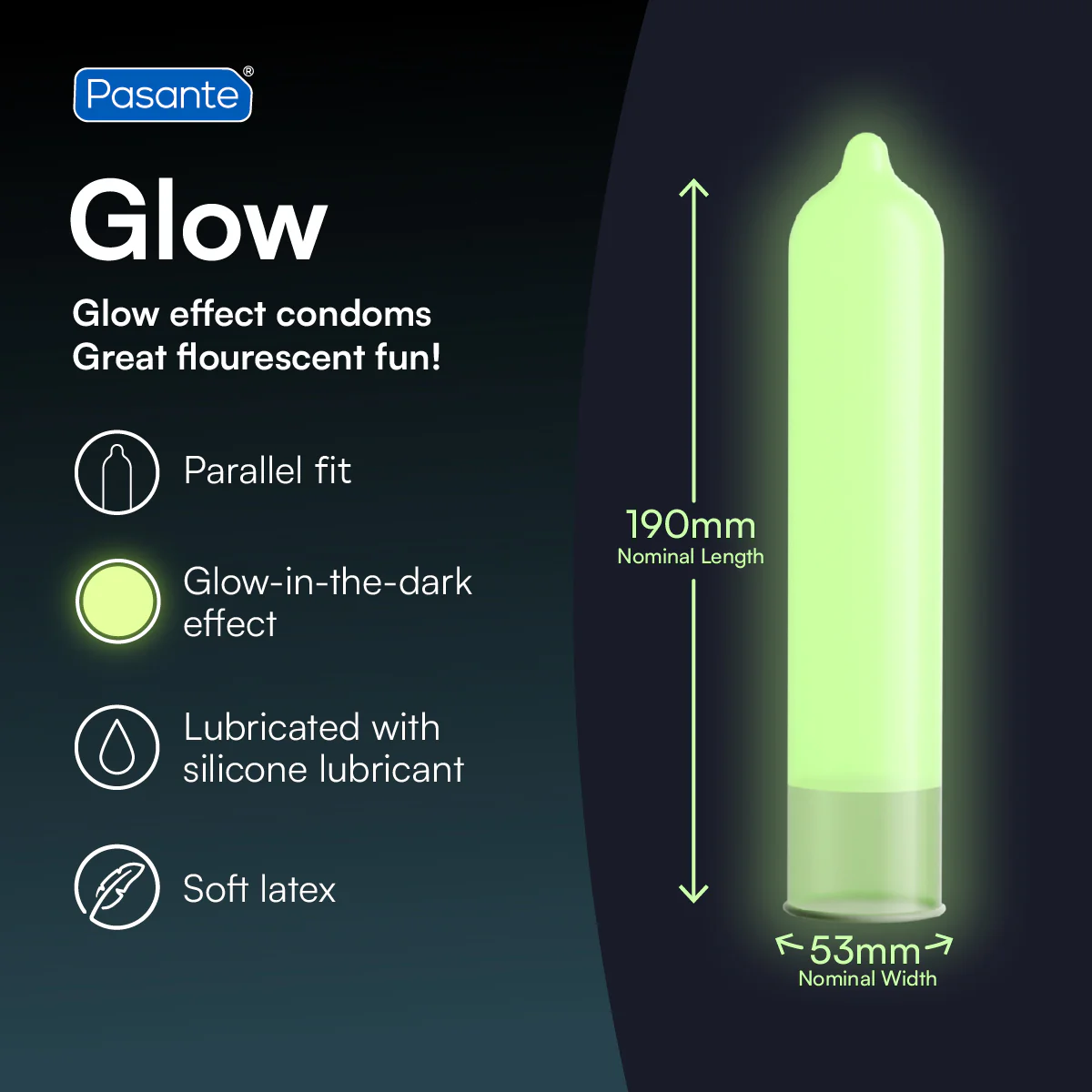 Pasante Glow Condoms 12 Pack - Image 3
