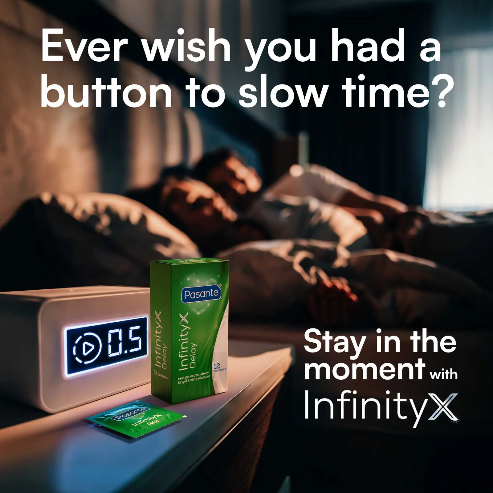 Pasante Infinity X Delay Condoms with Benzocaine 12 Pack - Image 3