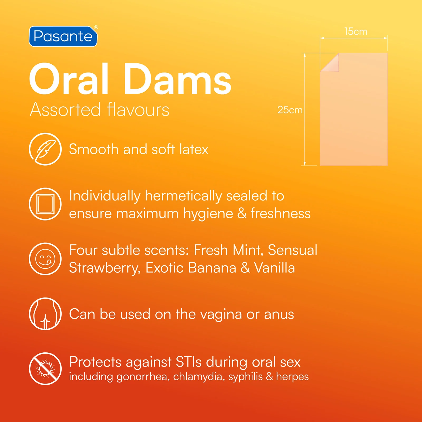 Pasante Oral Dams Assorted 8 Pack - Image 5