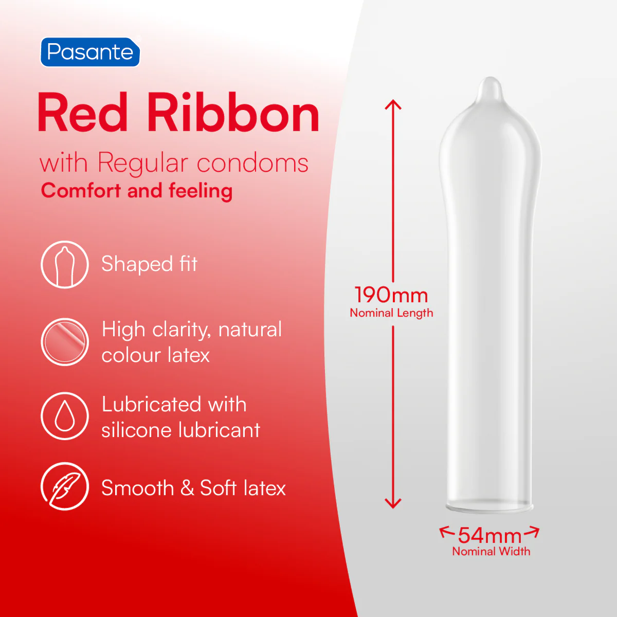 Pasante Red Ribbon Condoms 144 Box - Image 3