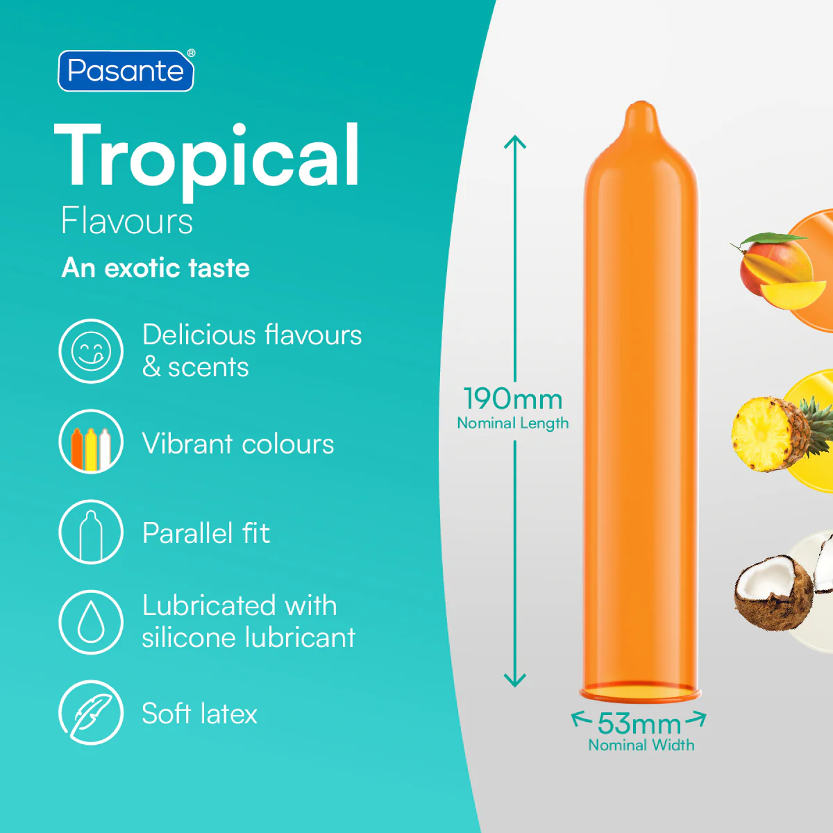 Pasante Tropical Condoms 144 Box - Image 3