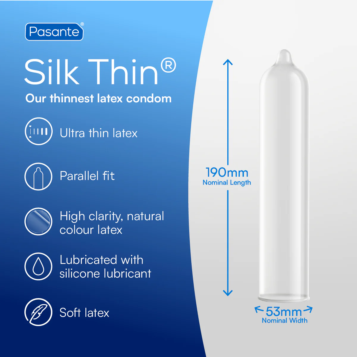 Pasante Silk Thin Condoms 12 Pack - Image 3